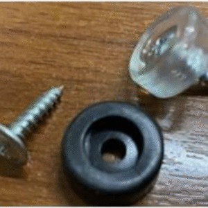 DESLIZADOR PVC 19 x 7 mm TRANSPARENTE (con tornillo extraplano) X 100 UND