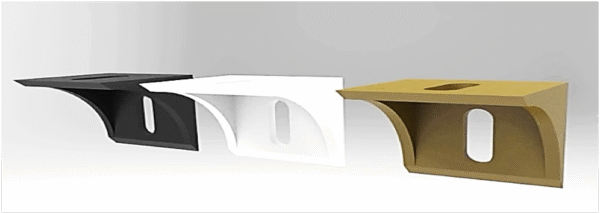 SOPORTE ENTREPAÑO EN L Cristal X 100 UND