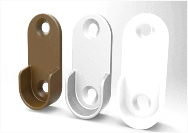 SOPORTE TUBO OVALADO ( GRIS METALIZADO - PLASTICO ) X 100 UND