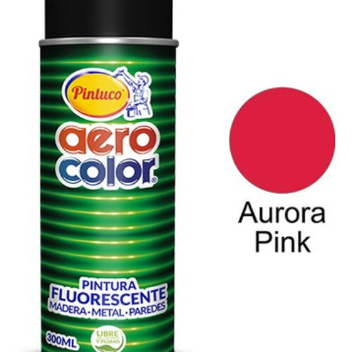 PROM LACA FLUORESCENTE AURORA PINK AEROCOLOR 300ML