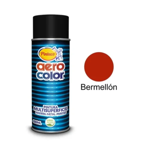LACA BERMELLON BRILLANTE AEROCOLOR AEROSOLES 300 ML