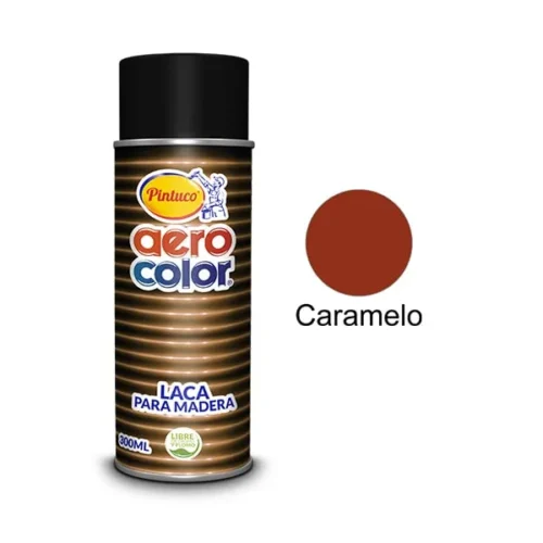 PROM LACA TRANSPARENTE COLOREADA CARAMELO MADERA AEROCOLOR 300 ML