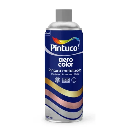 PINTURA METALICA AEROCOLOR PLATA BRILLANTE NUEVO 300 ML