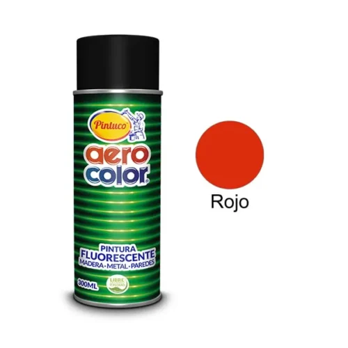 PROM LACA FLUORESCENTE ROJA AEROCOLOR AEROSOLES 300 ML