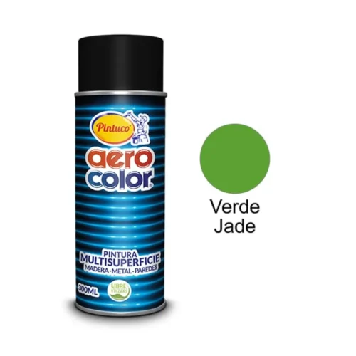 LACA VERDE JADE BRILLANTE AEROCOLOR AEROSOLES 300 ML