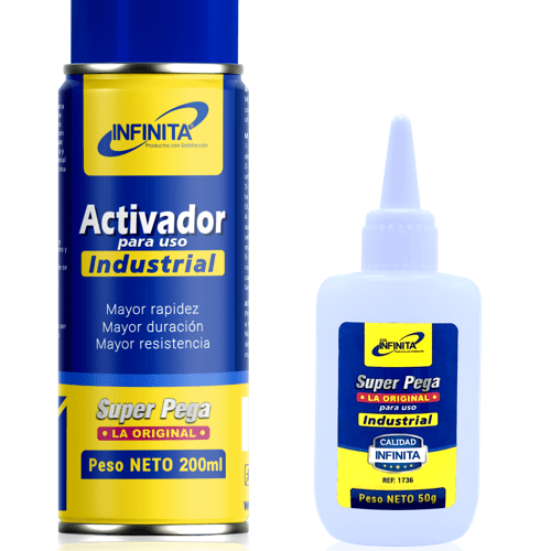 KIT SUPER PEGA INFINITA 50 GRAMOS + ACTIVADOR 200ML