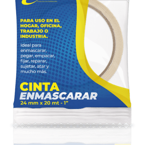 CINTA ENMASCARAR 24MMX20MTS DE 1 PULGADA X 20 MTS