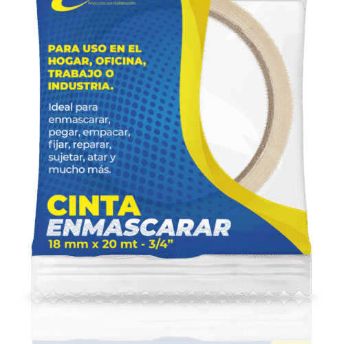 CINTA ENMASCARAR 18MM X 20MTS EQUIVALE A 3/4 PULGADA