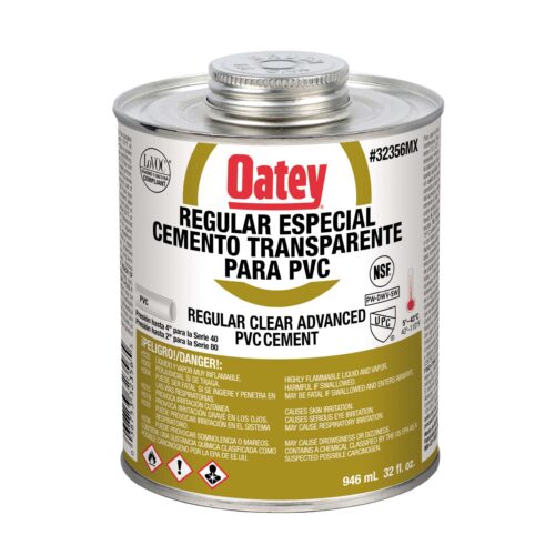 SOLDADURA 16 OZ – 1/8 TRANPARENTE PARA PVC REG Oatey