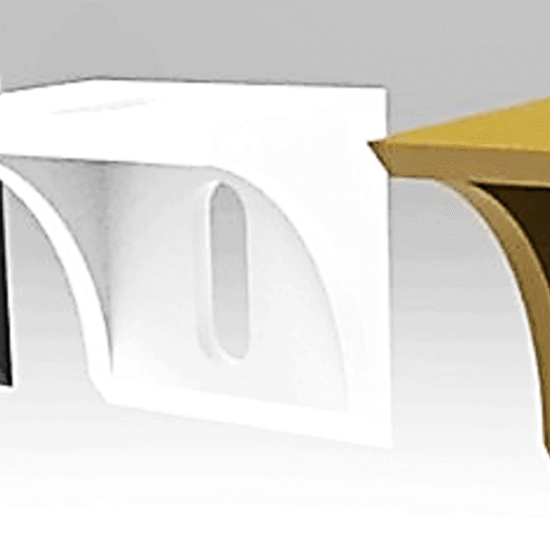 SOPORTE ENTREPAÑO EN L Blanco X 100 UND