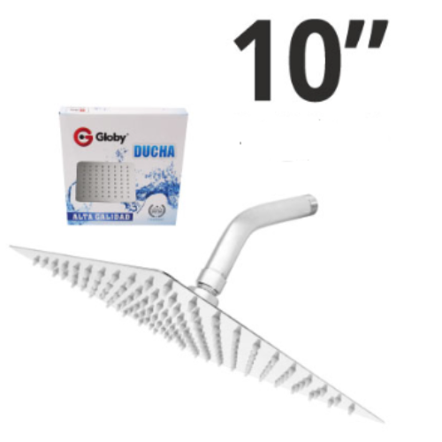 DUCHA CROMADA PARA BAÑO CUADRADA # 10