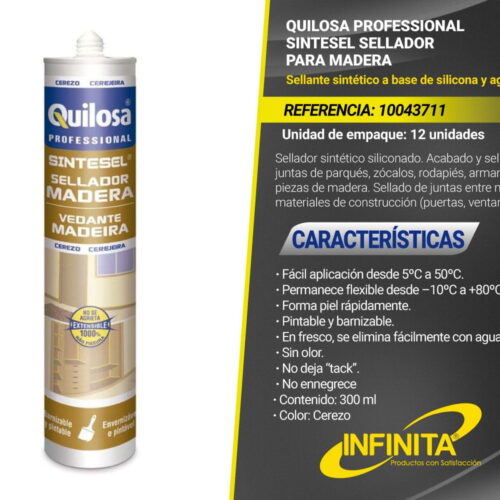 QUILOSA PROFESSIONAL SINTESEL MADERA 0,3 L CEREZO ES-FR-GB-PT