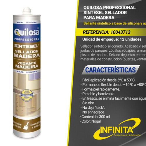 QUILOSA PROFESSIONAL SINTESEL MADERA 0,3 L NOGAL ES-FR-GB-PT
