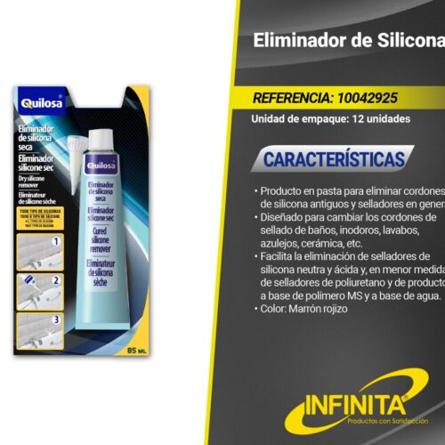 QUILOSA ELIMINADOR SILICONA SECA 0,085 L TRANSPARENTE ES-FR-GB-PT