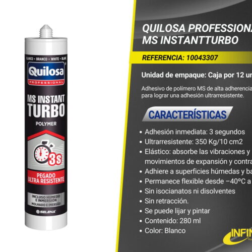 QUILOSA PROFESSIONAL MS INSTANT TURBO 280 ML BLANCO