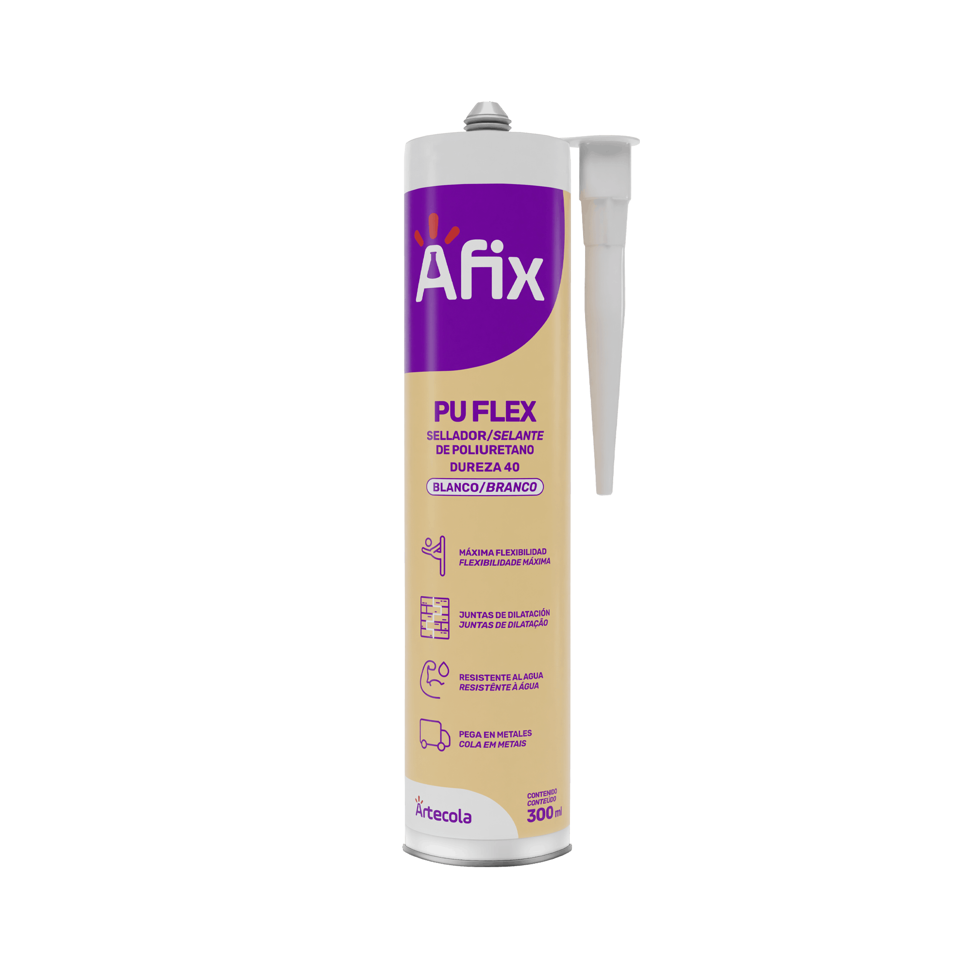 PU FLEX - POLIURETANO BLANCO X TUBO DE 300 ML