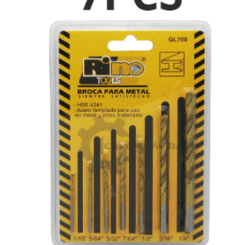 SET DE BROCAS TALADRO PARA METAL X 7 UND.