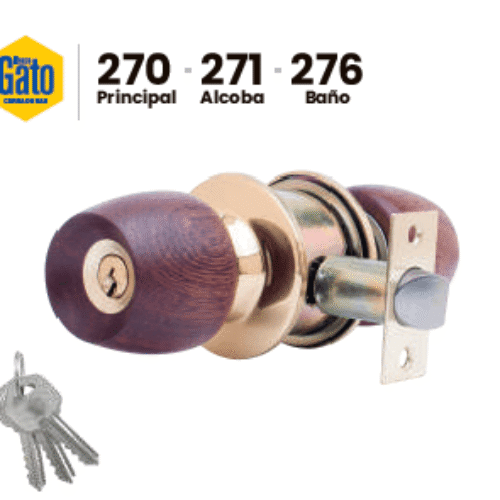 CERRADURA CIL POMO 270 ENTRADA PRINCIPAL NEGRA