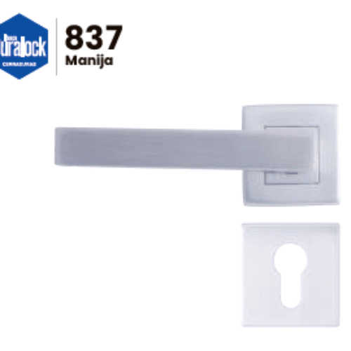 MANIJA CUADRADA PARA CERRADURA INCRUSTAR CROMO 837