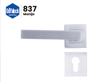 MANIJA CUADRADA PARA CERRADURA INCRUSTAR CROMO 837
