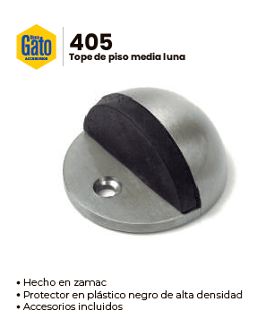 TOPE 405 PISO PUERTA TIPO CAZUELA CROMO