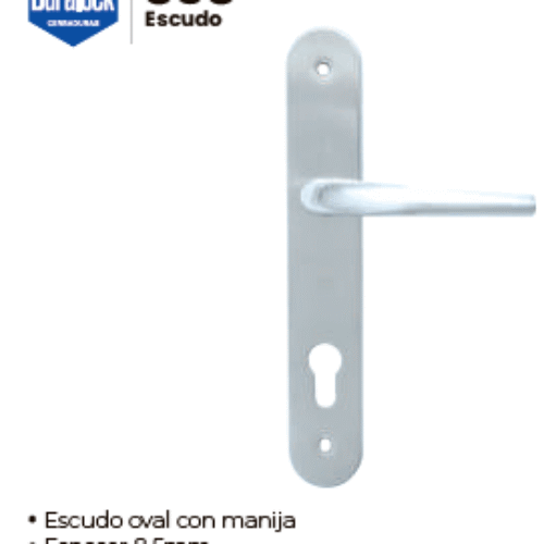 ESCUDO OVAL PARA CERR INCRUSTAR CROMO 838