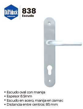 ESCUDO OVAL PARA CERR INCRUSTAR CROMO 838