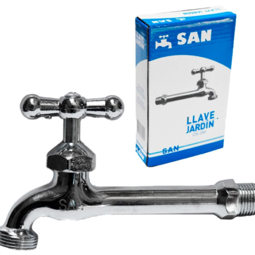 LLAVE DE CHORRO CROMADA CON EXTENSION