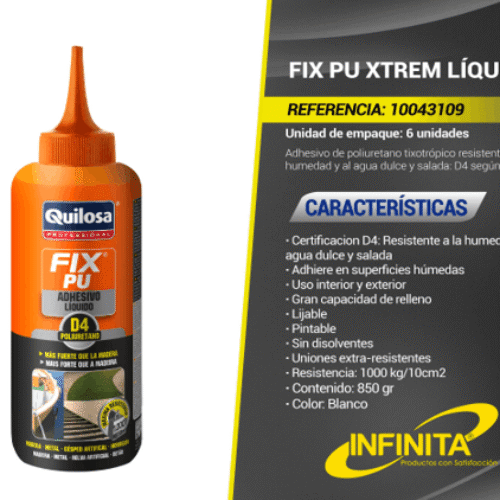 QUILOSA PROFESIONAL FIX PU ADHESIVO LIQUIDO BB 0,85 KG ES -FR-GB-P