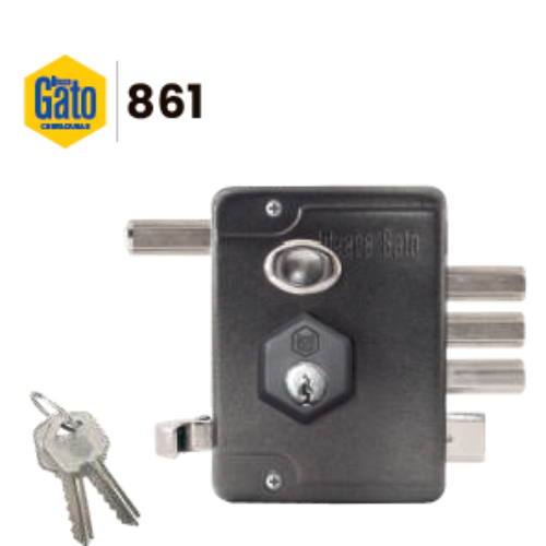 CERRADURA SOBREPONER 861 FORTALEZA IZQ. BRONCE