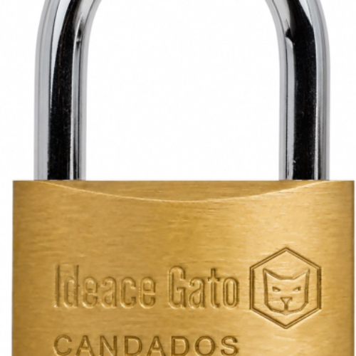 CANDADO DE HIERRO- IDEACE GATO 50MM ACABADO BRONCE