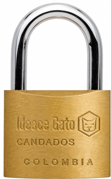 CANDADO DE HIERRO- IDEACE GATO 50MM ACABADO BRONCE